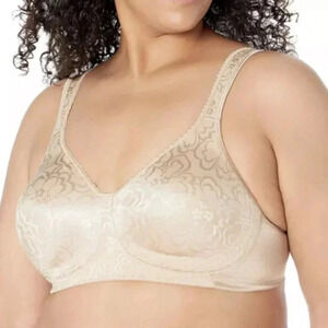 Playtex 18 Hour Bra 4745 Wire free Nude New Comfort Straps 4 Way Support 36B